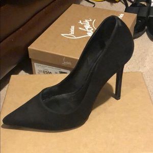 Schutz 4 inch black suede heel